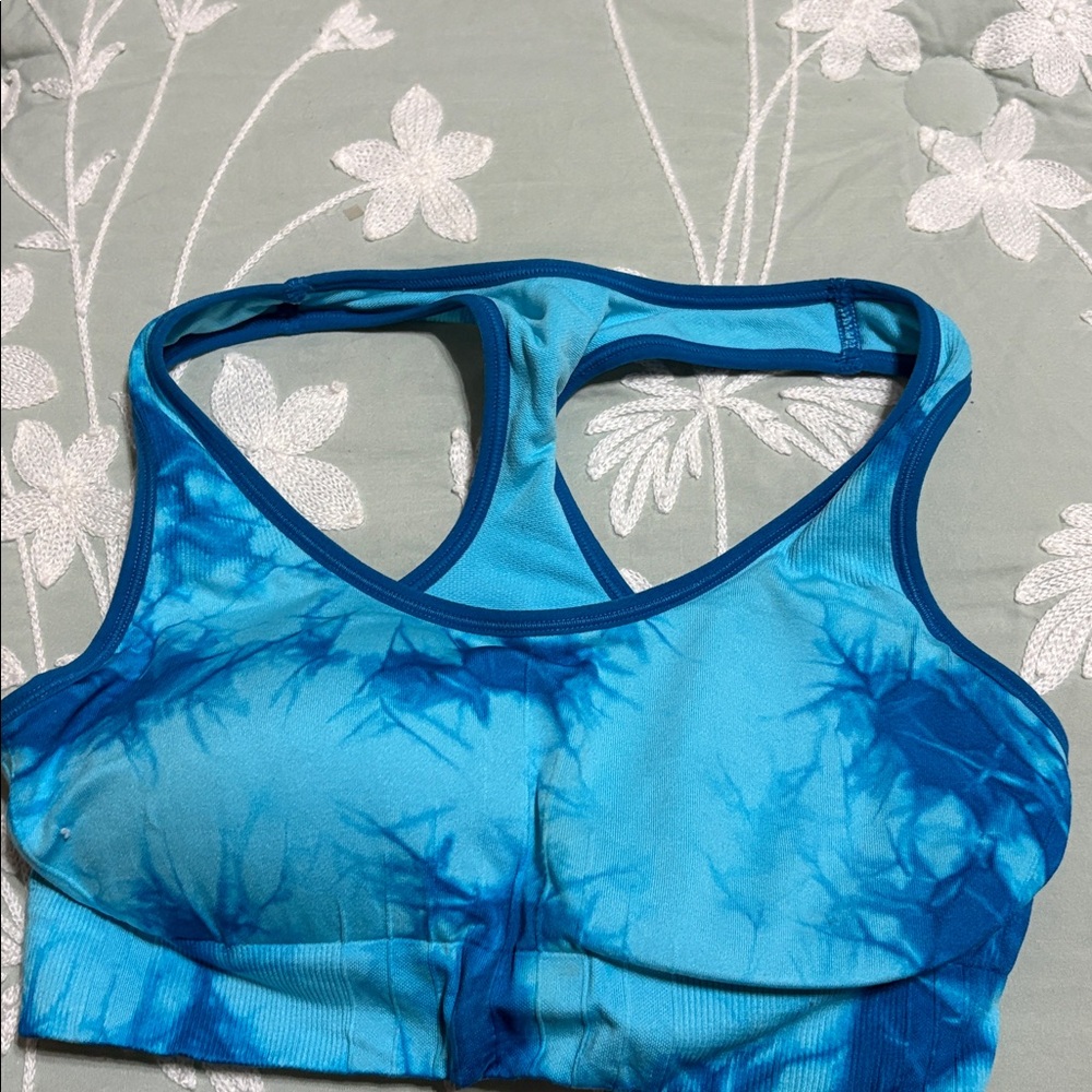 Champion Blue Tie-Dye Sports Top